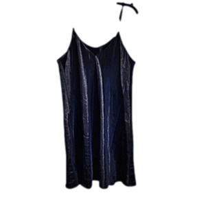 𝅺I Collection M Black Nightgown Adjustable Straps Silky NWOT